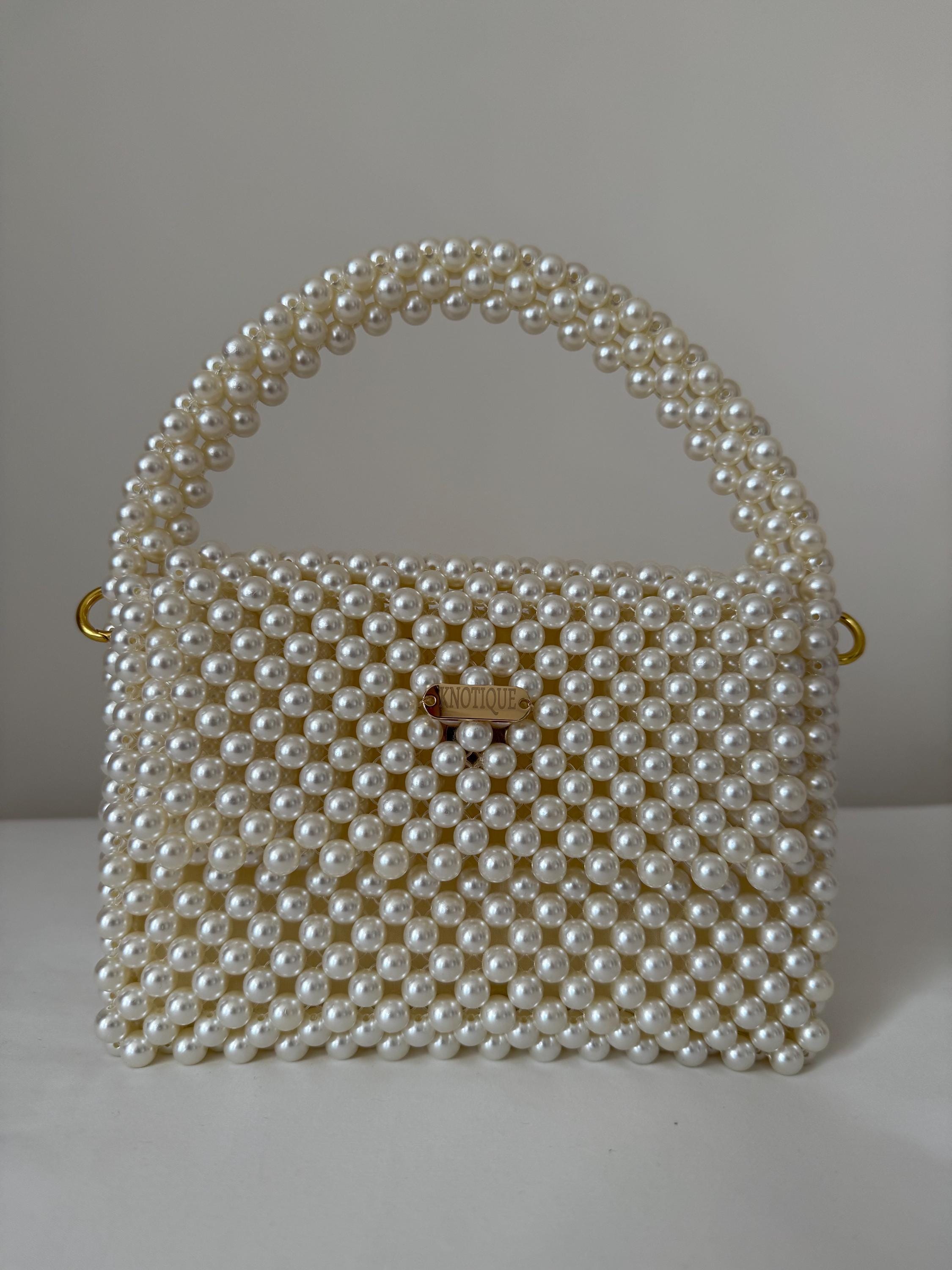 Beads Bag, Pearl Beads Bag, Handmade Bag
