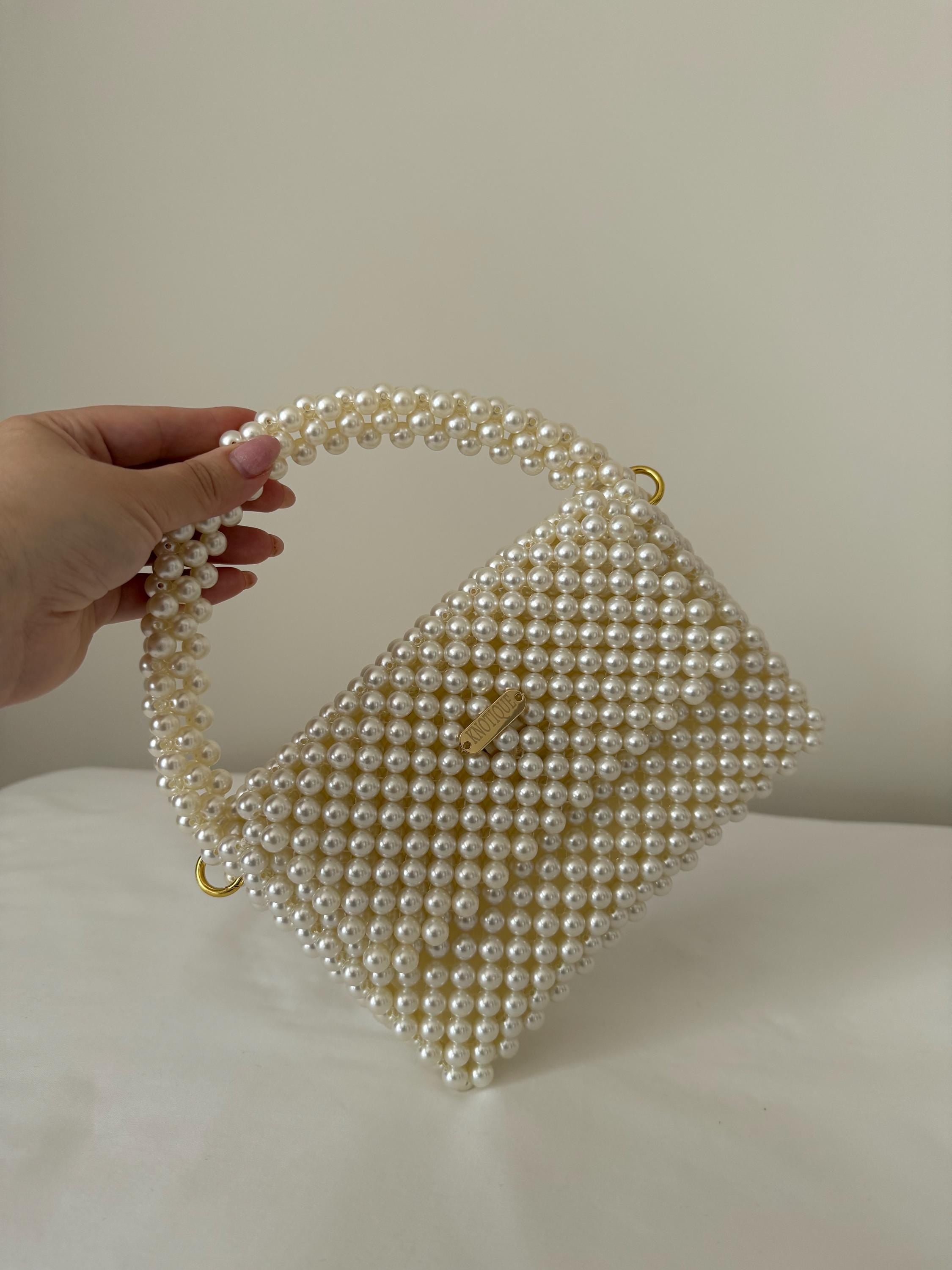 Beads Bag, Pearl Beads Bag, Handmade Bag