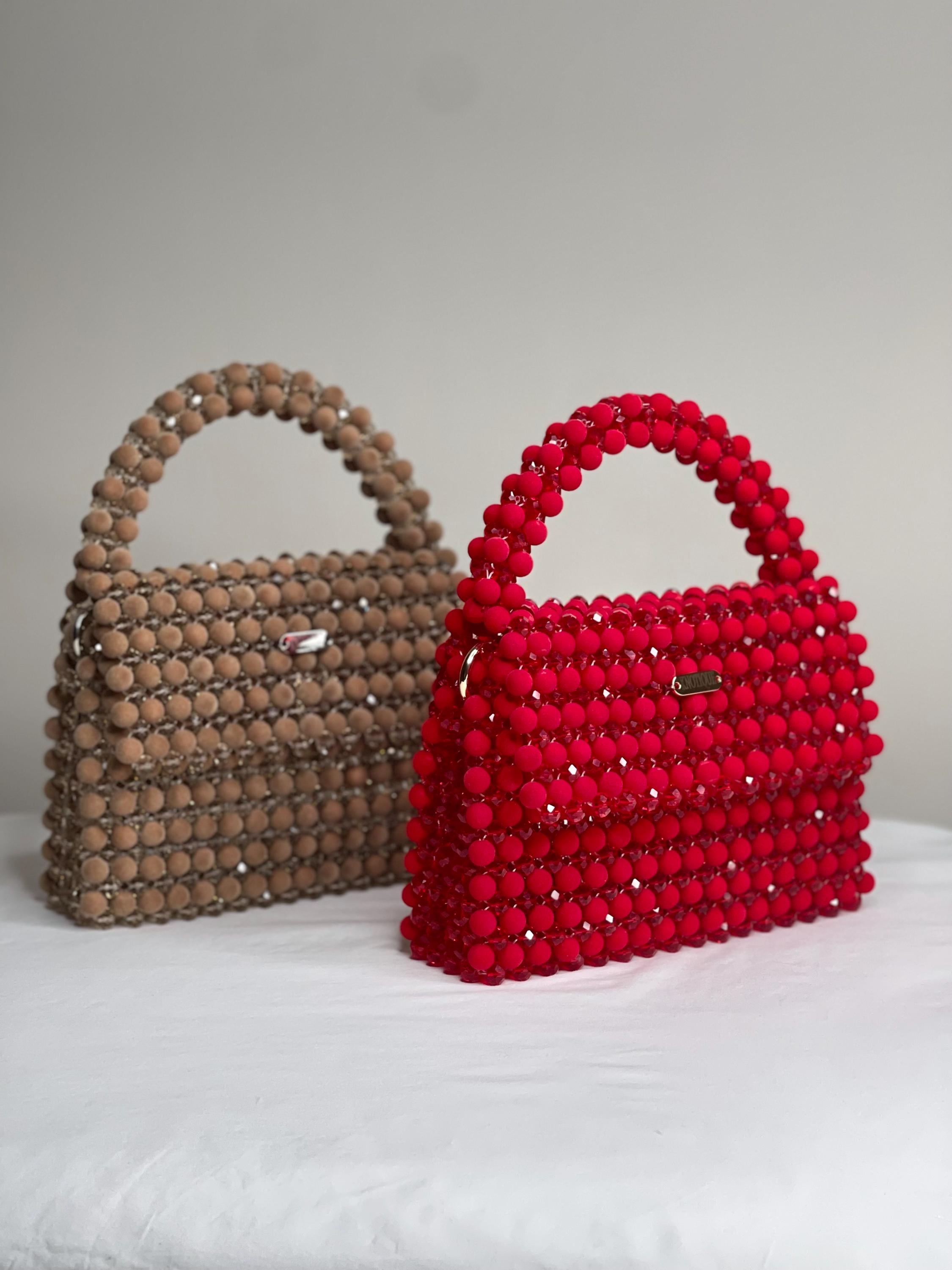 “Eva” Model Bag,                     Handmade Beaded Bag – Bold & Elegant