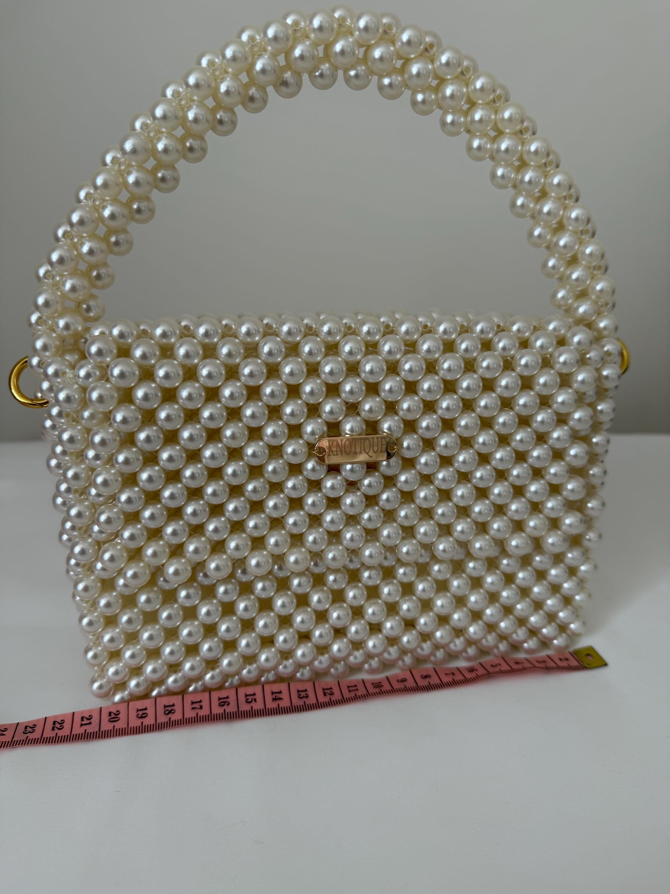 Beads Bag, Pearl Beads Bag, Handmade Bag