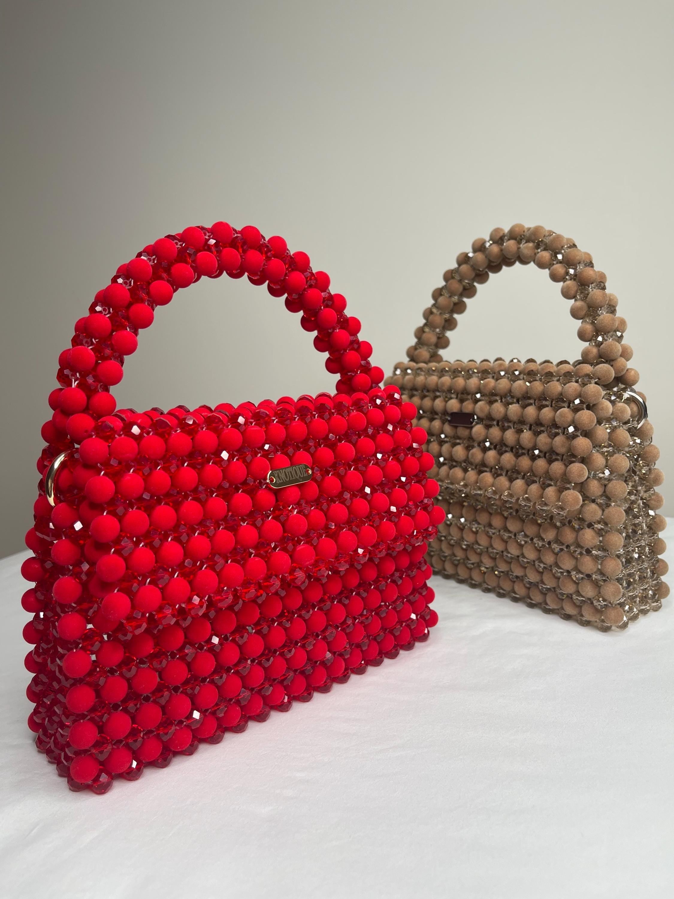 “Eva” Model Bag,                     Handmade Beaded Bag – Bold & Elegant