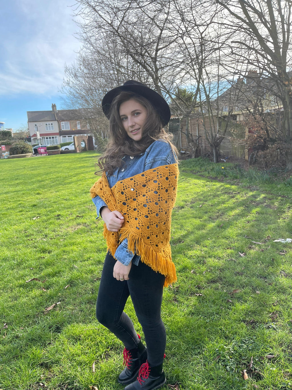 Crochet Shawl, Handmade.