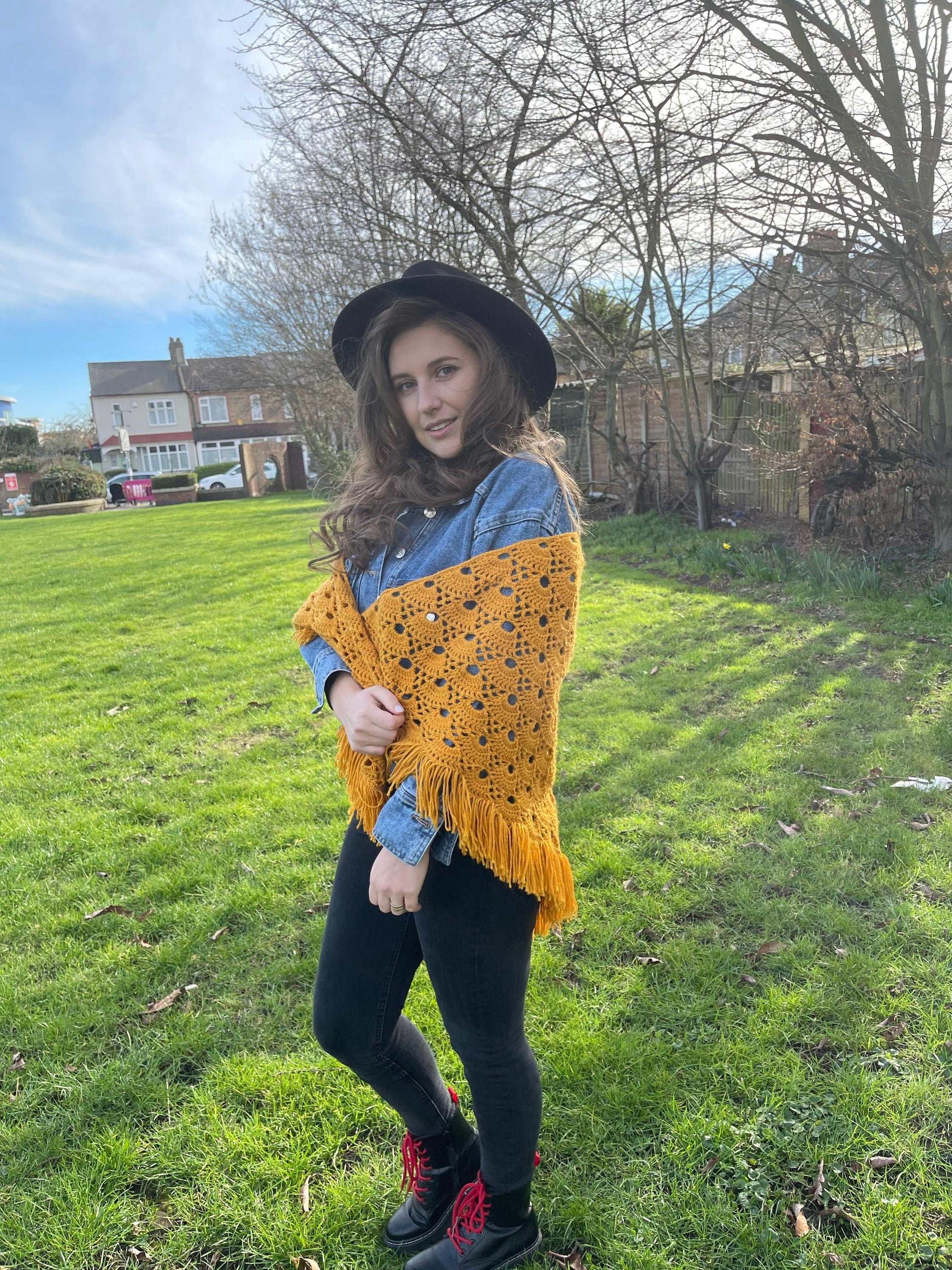 Crochet Shawl, Handmade.