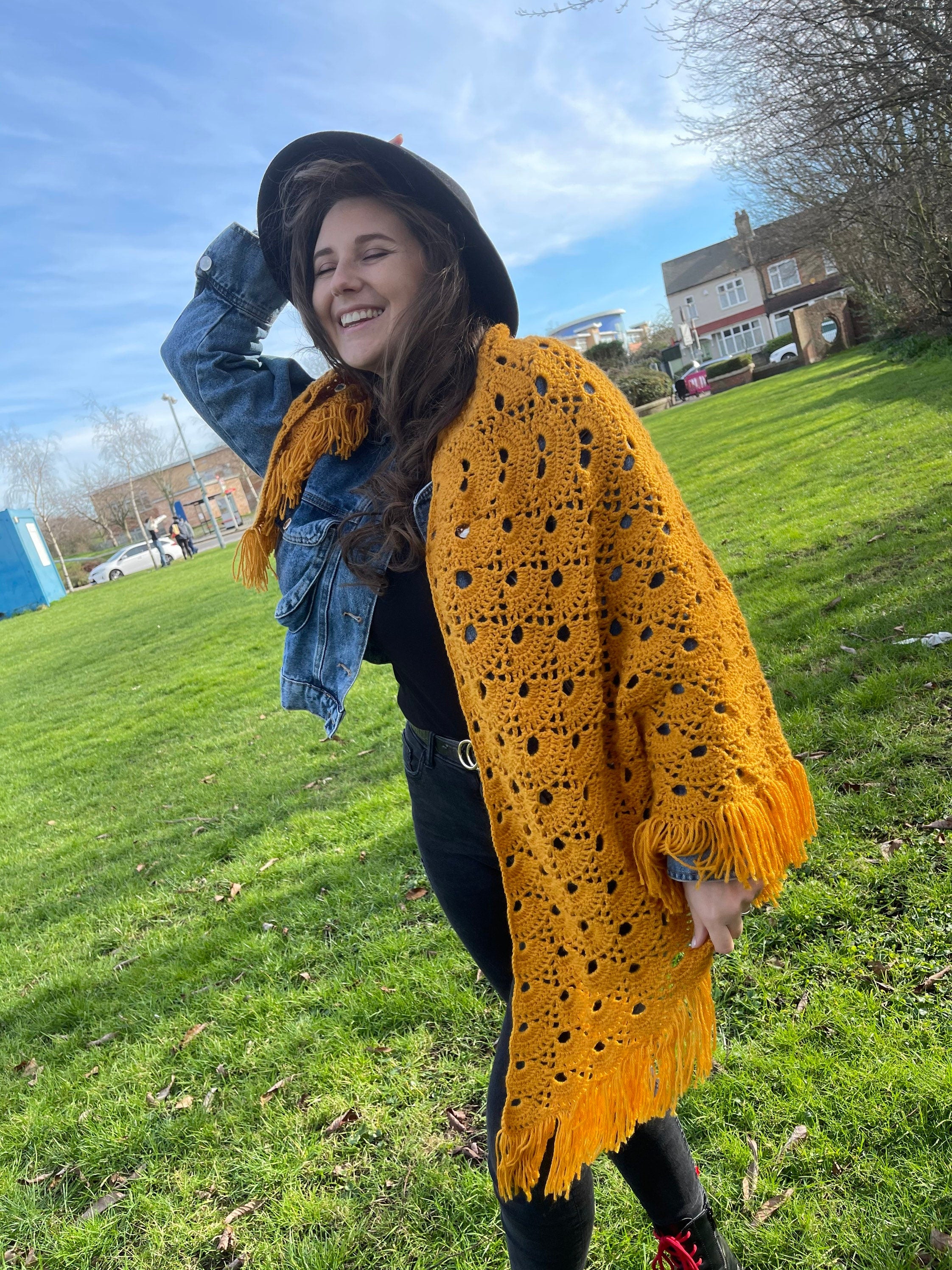 Crochet Shawl, Handmade.
