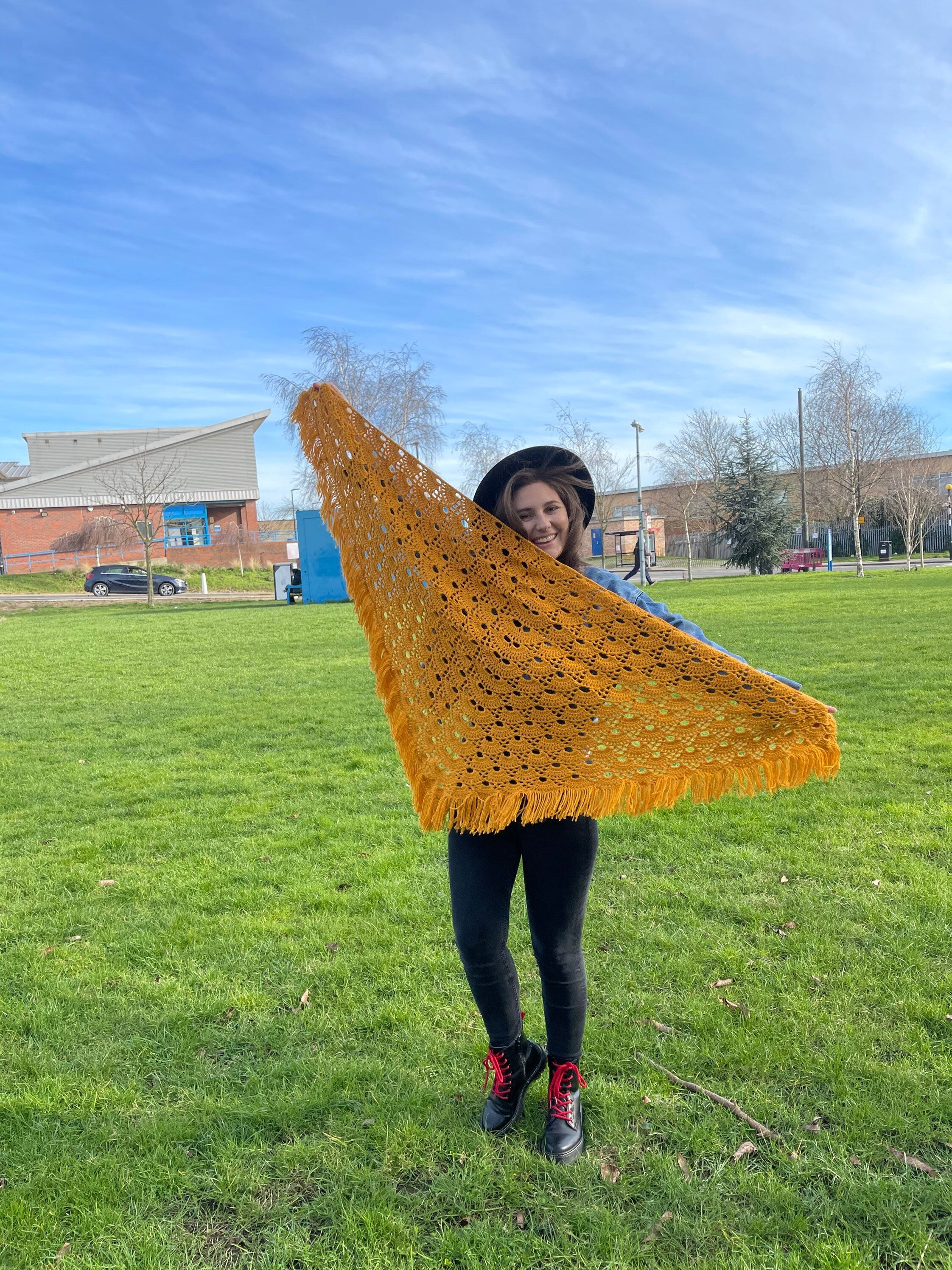 Crochet Shawl, Handmade.