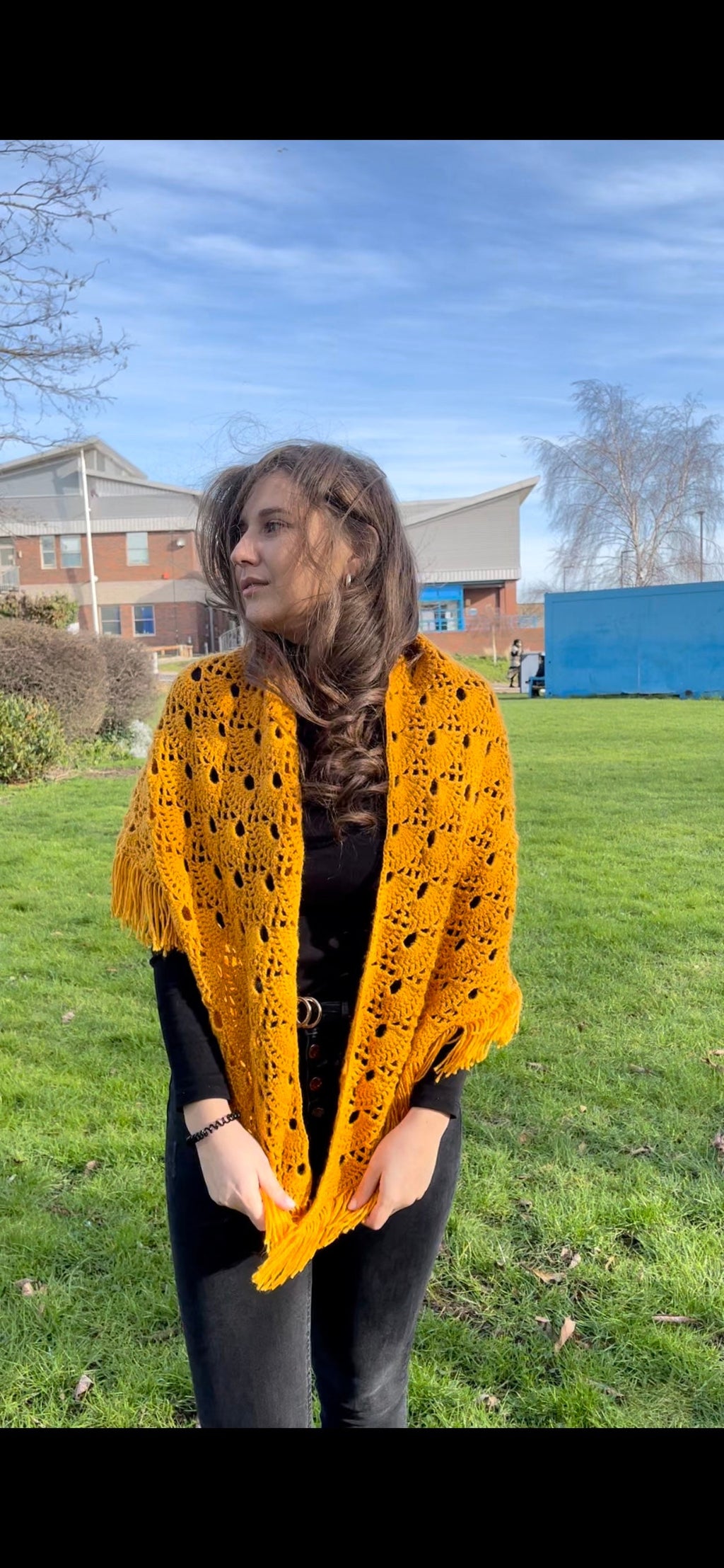 Crochet Shawl, Handmade.