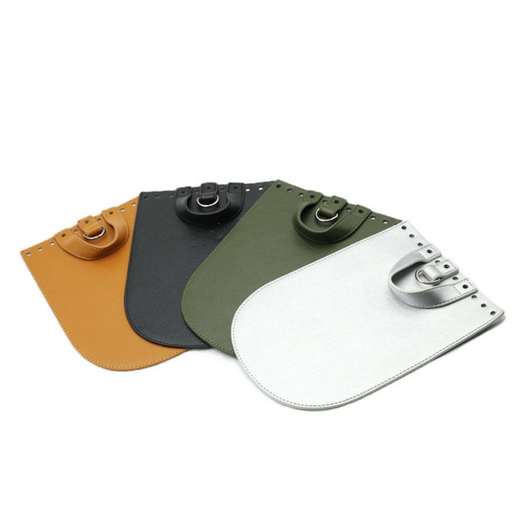 1Set DIY PU Leather Crochet Bag Bottom Drawstring for Bag Making Accessories 7Pcs