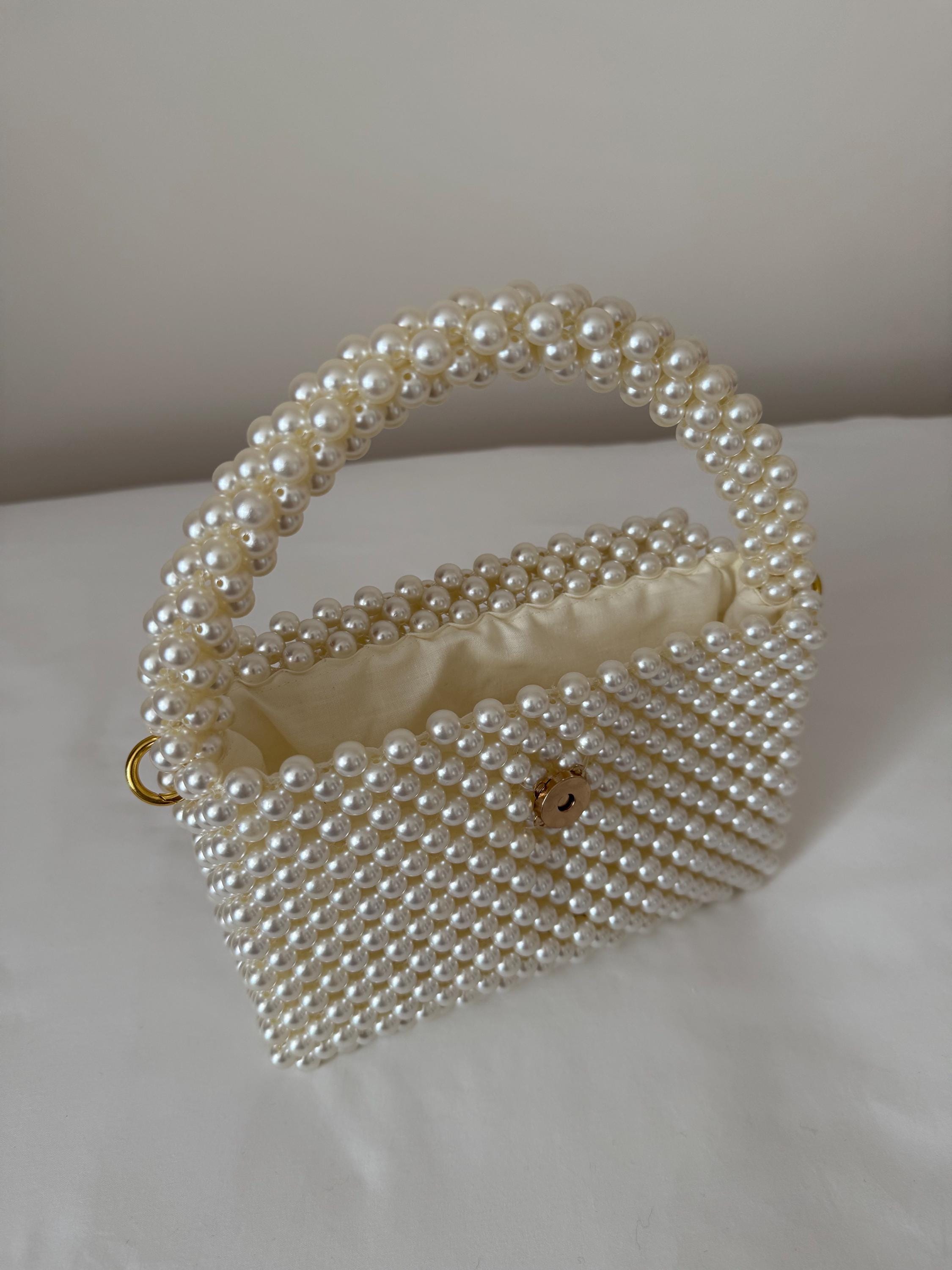 Beads Bag, Pearl Beads Bag, Handmade Bag