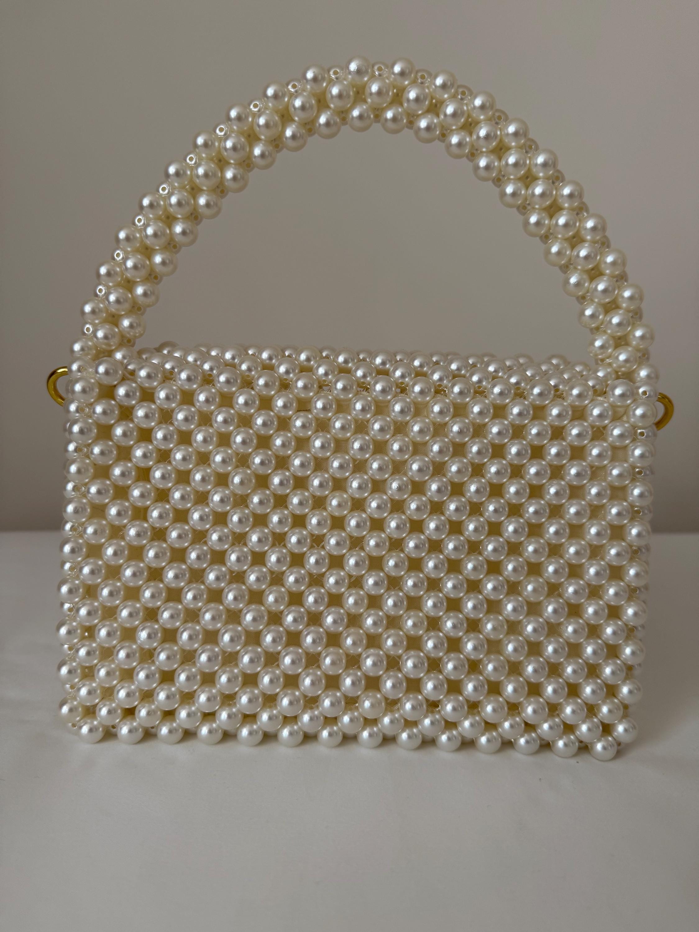 Beads Bag, Pearl Beads Bag, Handmade Bag