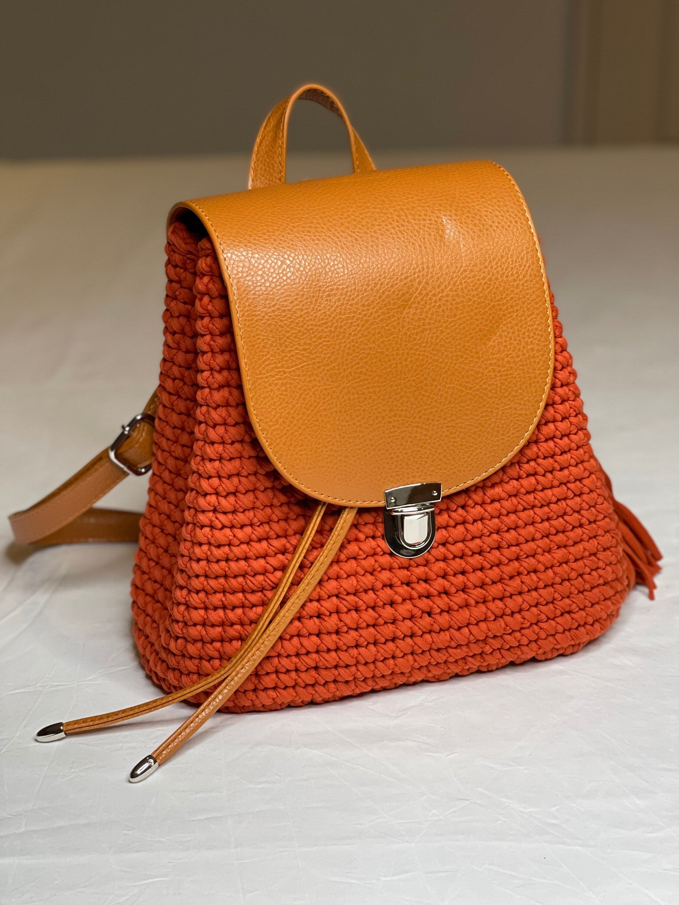 Backpack, Crochet backpack, everyday backpack, HANDMADE