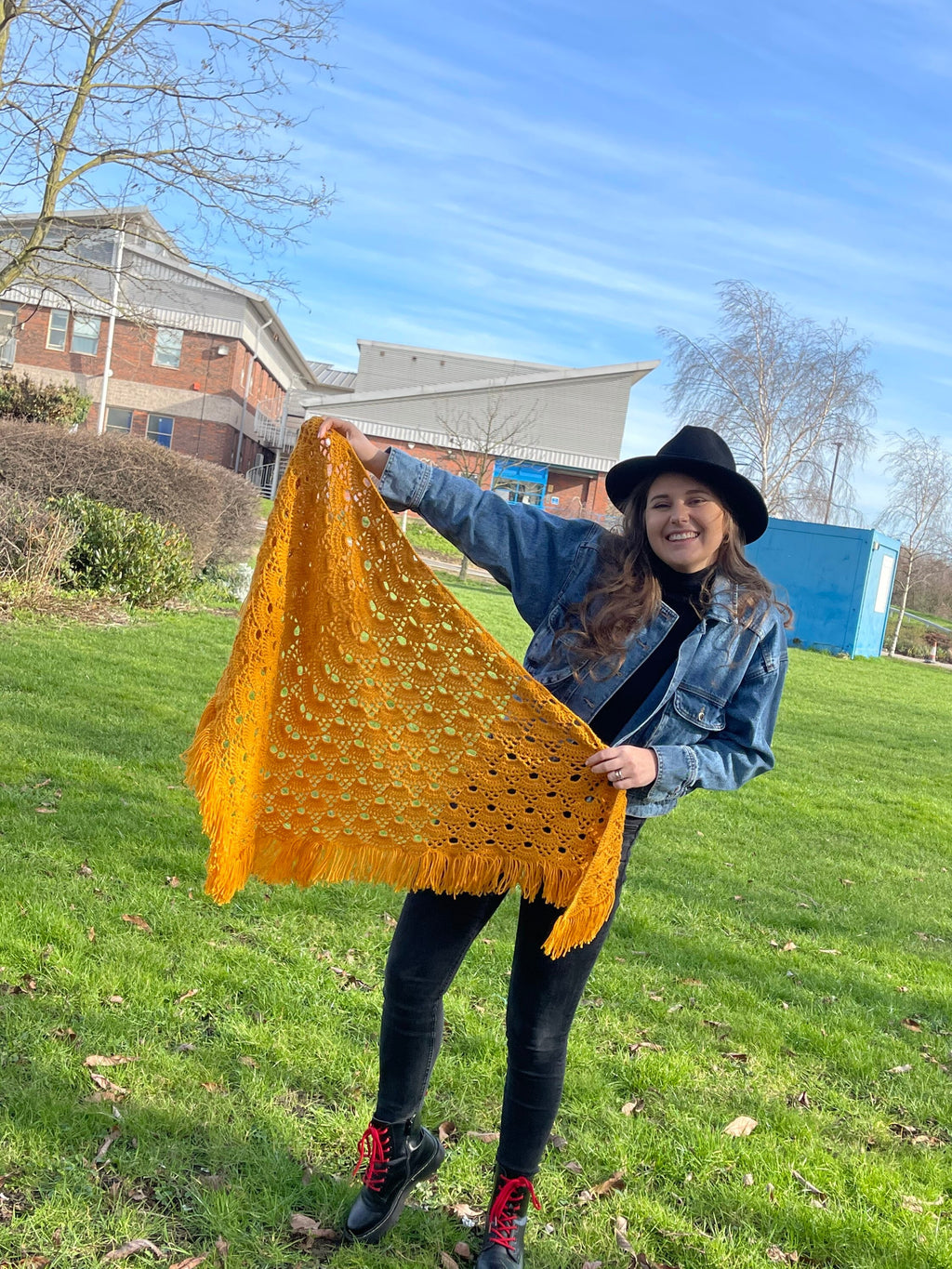 Crochet Shawl, Handmade.