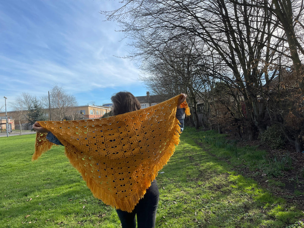 Crochet Shawl, Handmade.