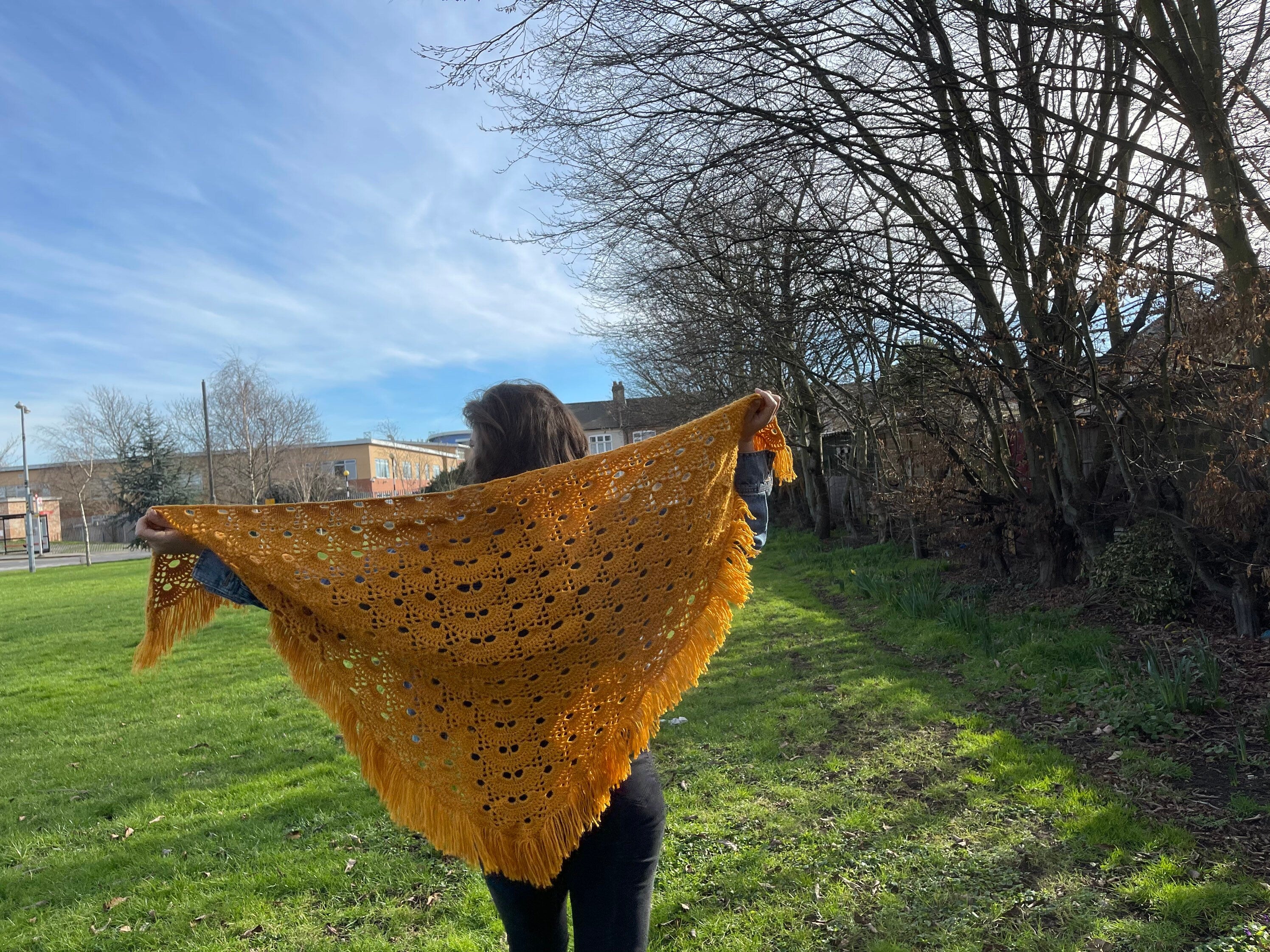 Crochet Shawl, Handmade.