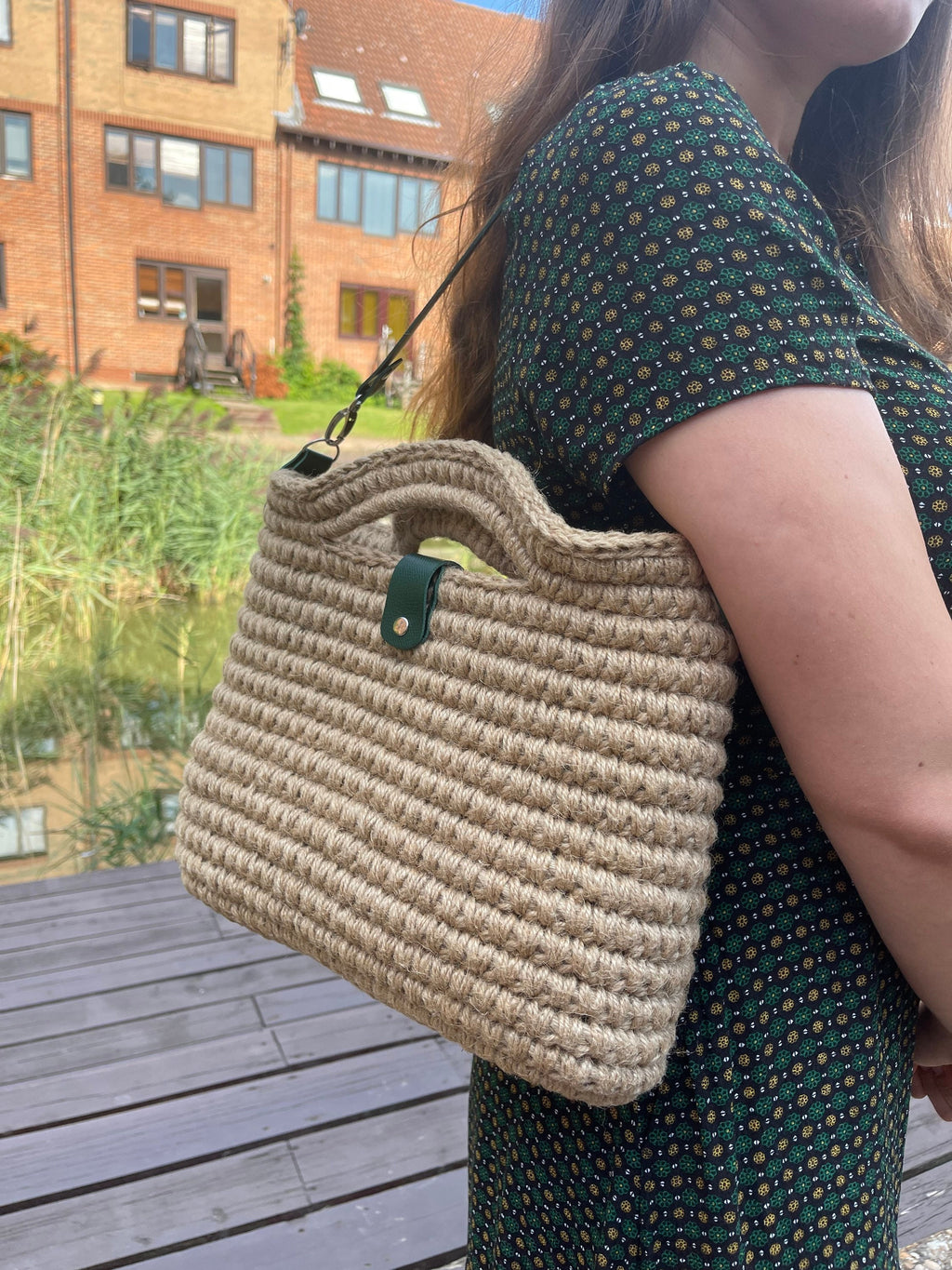 Handmade Summer Tote Bag, Crocheted
