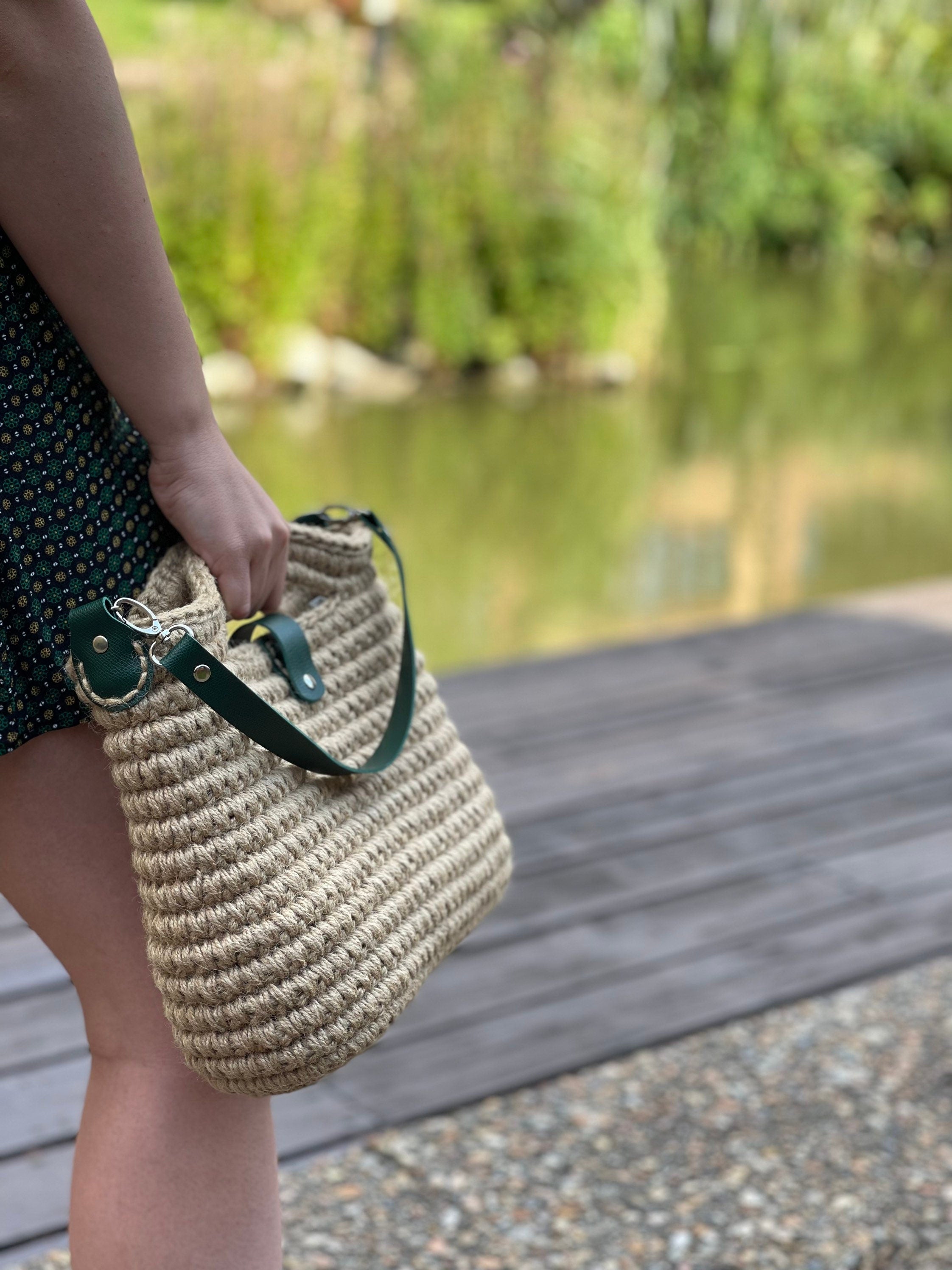 Handmade Summer Tote Bag, Crocheted