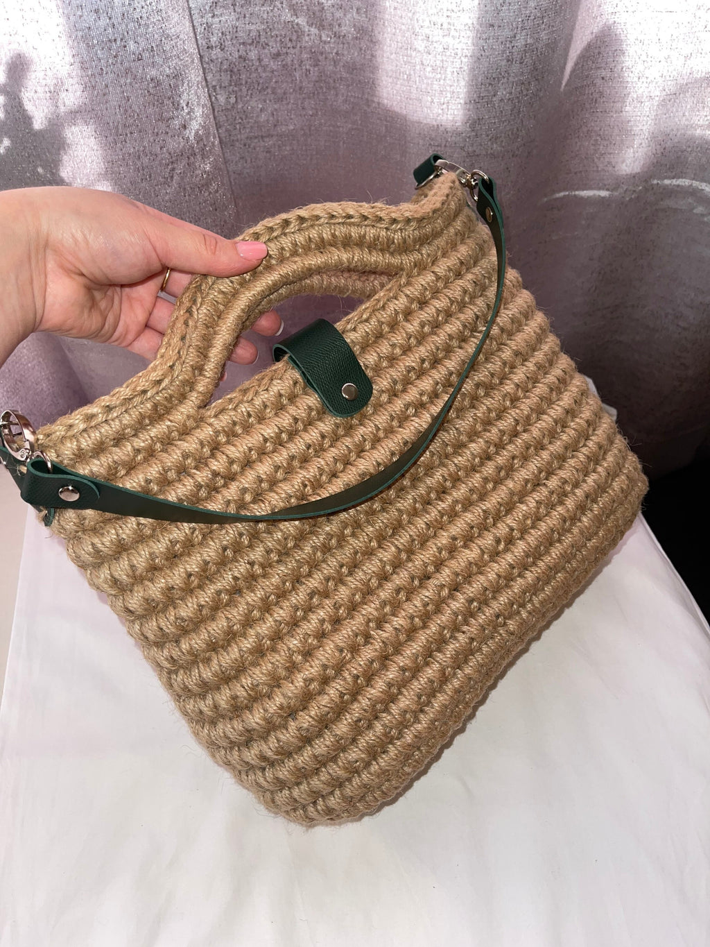 Handmade Summer Tote Bag, Crocheted