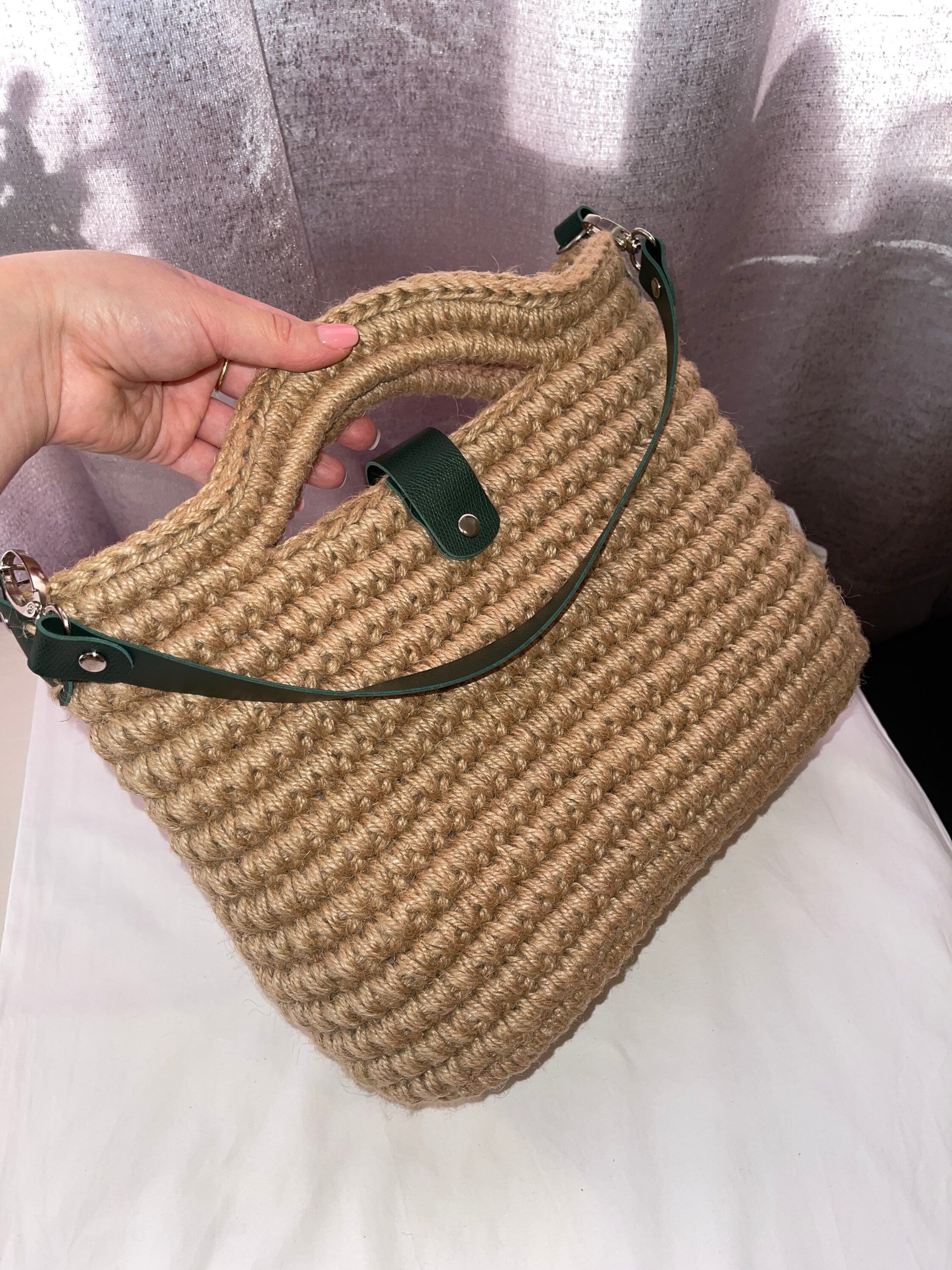 Handmade Summer Tote Bag, Crocheted