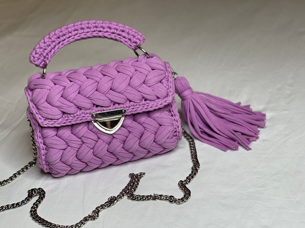 Crocheted Cotton Crossbody Bag: Handmade Women's Handbag