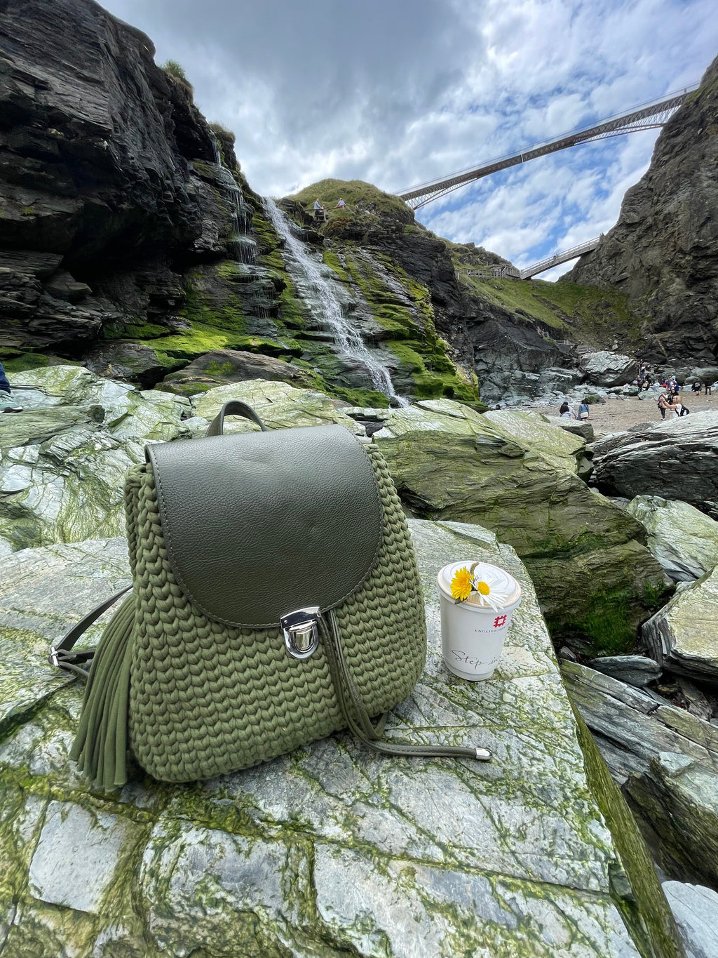 Handmade Crochet Backpack: Everyday Cotton Bag