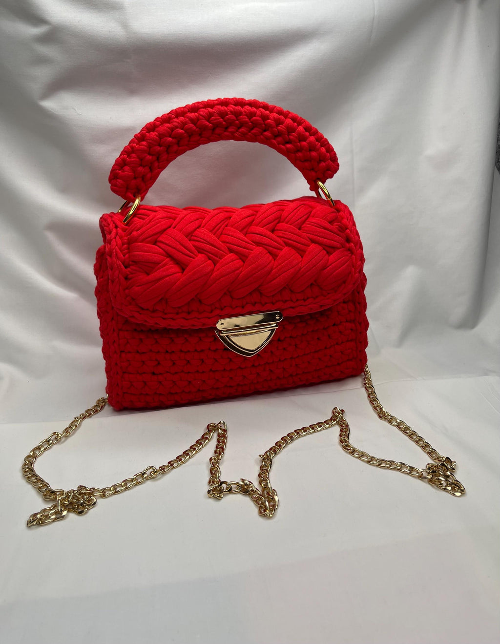 Handmade Crochet Cotton Handbag - Women's Bag