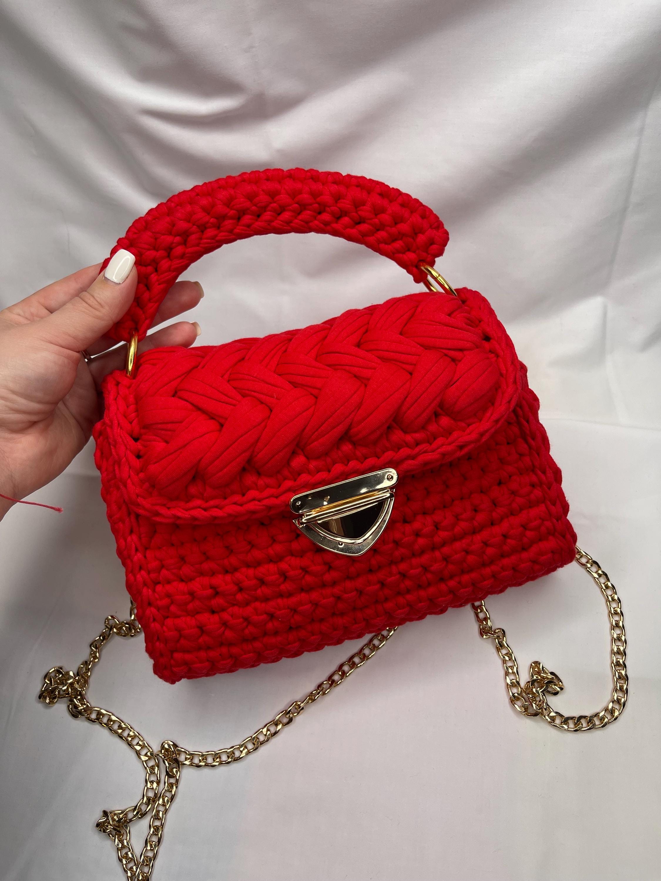 Handmade Crochet Cotton Handbag - Women's Bag
