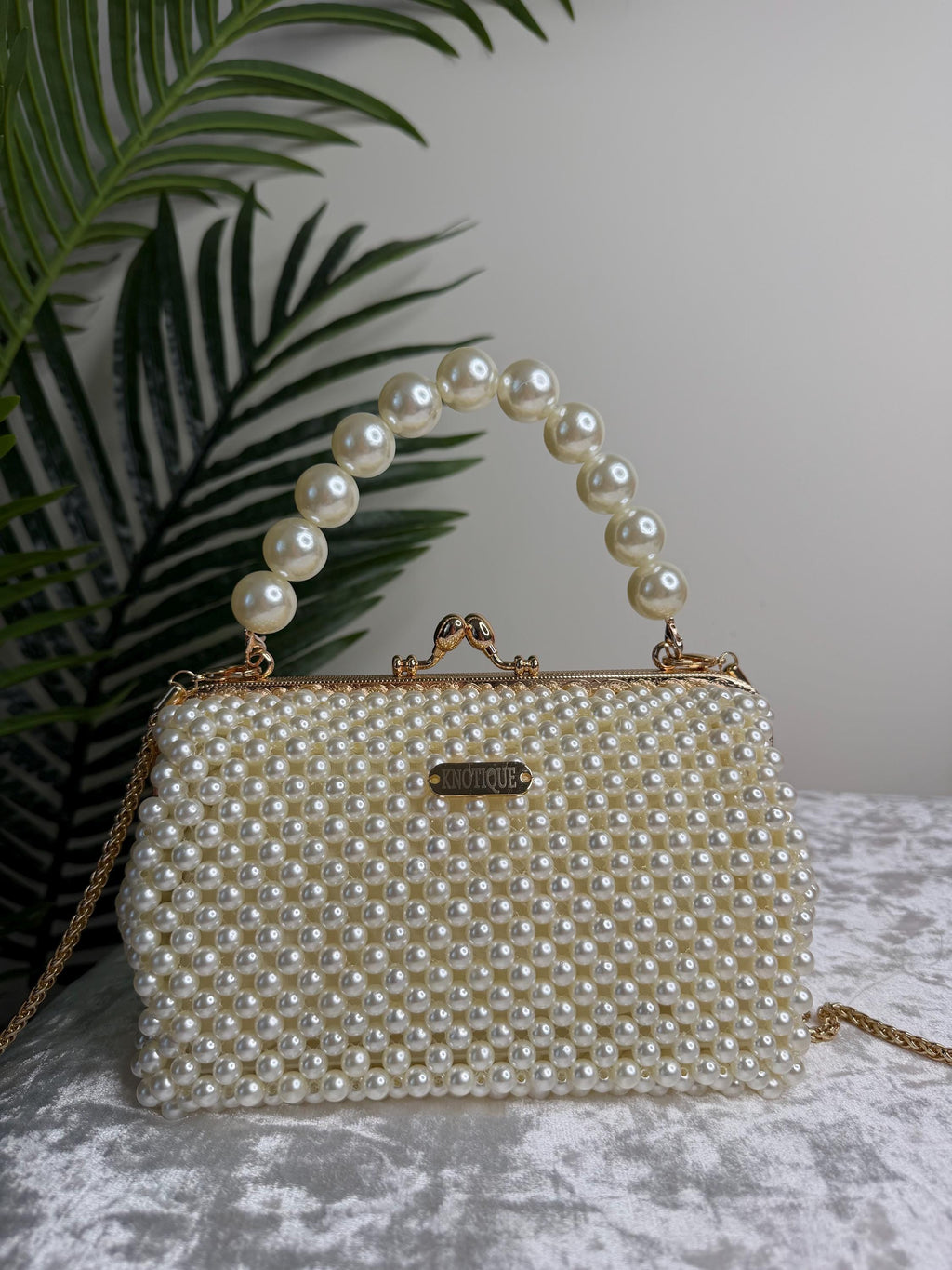 Luxury Pearl Beaded Clutch Bag, Handmade Ivory Evening Bag, Bridal Purse with Pearl Handle, Elegant Wedding Bag, Gift for Her