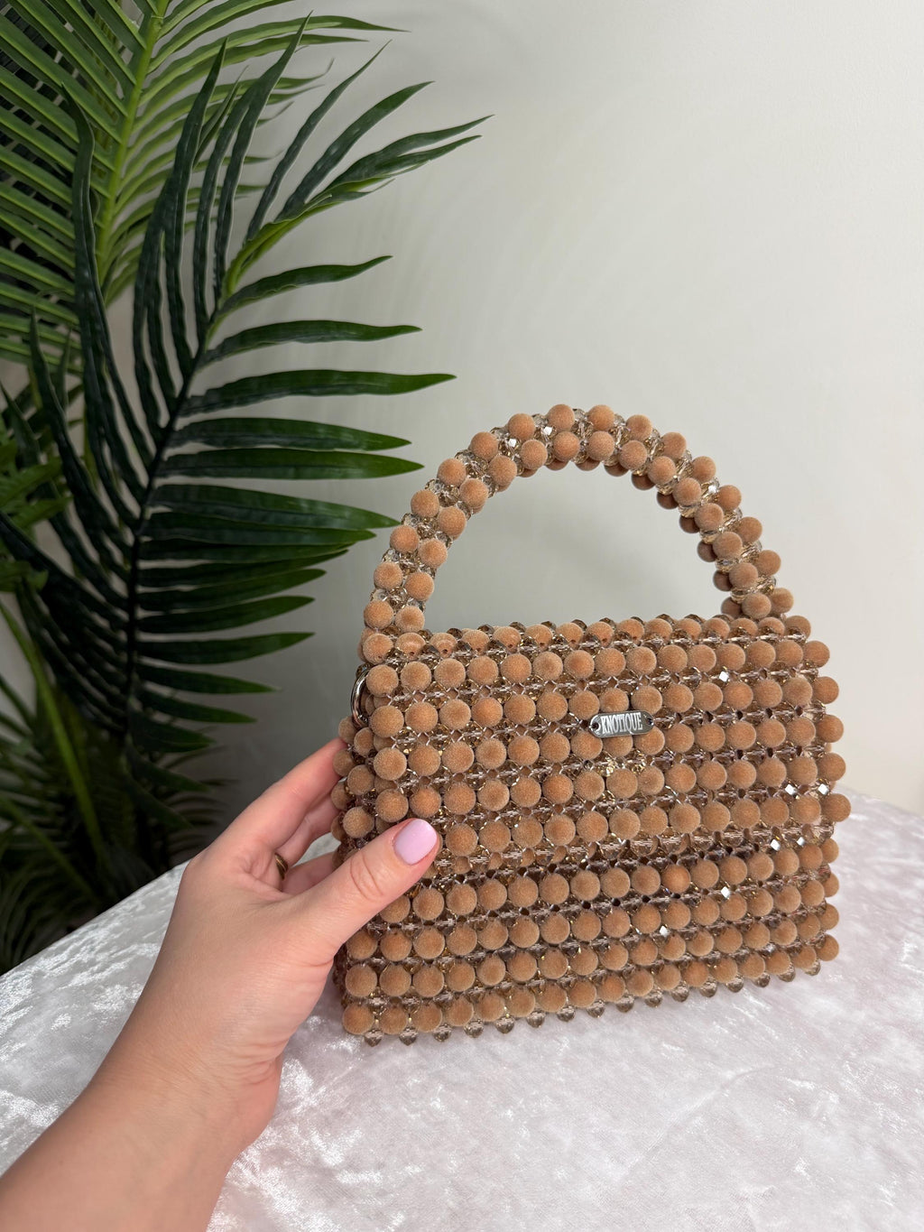 Luxury Crystal & Velvet Beaded Bag, Handmade Statement Handbag, Elegant Evening Purse, Unique Textured Bag, Gift for Her