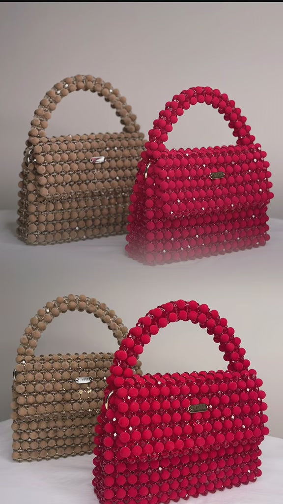 “Eva” Model Bag,                     Handmade Beaded Bag – Bold & Elegant